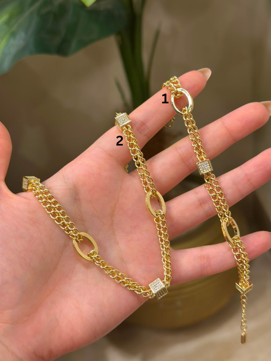 Bracelet 1 and Necklace 2