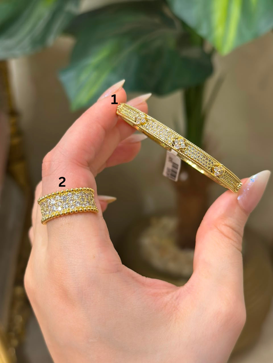 Bangle 1 and Ring 2